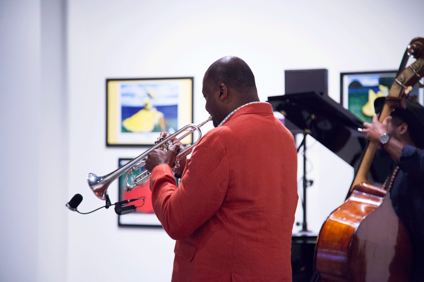 A Person Plays A Trumpet