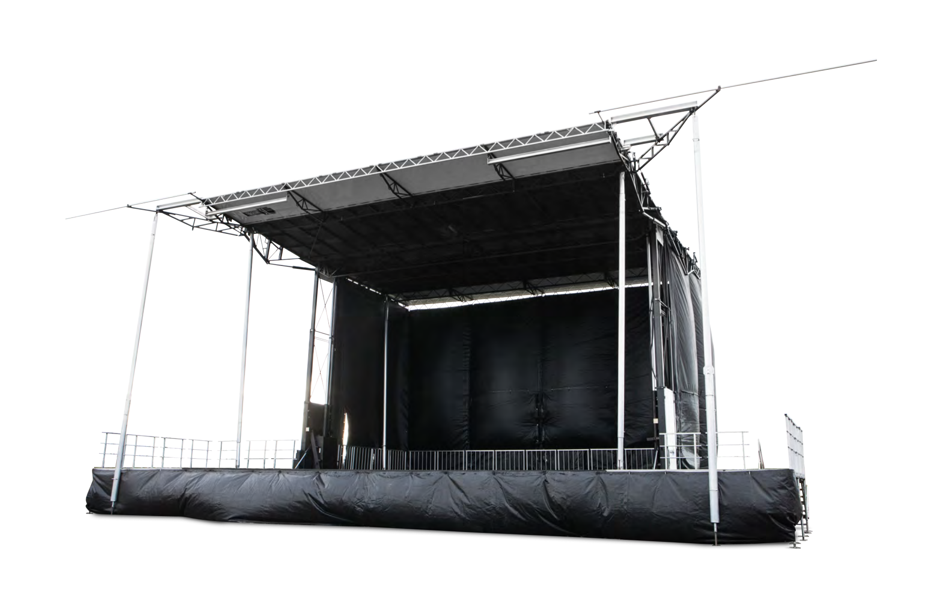 A fully assembled SL320 stage stands alone